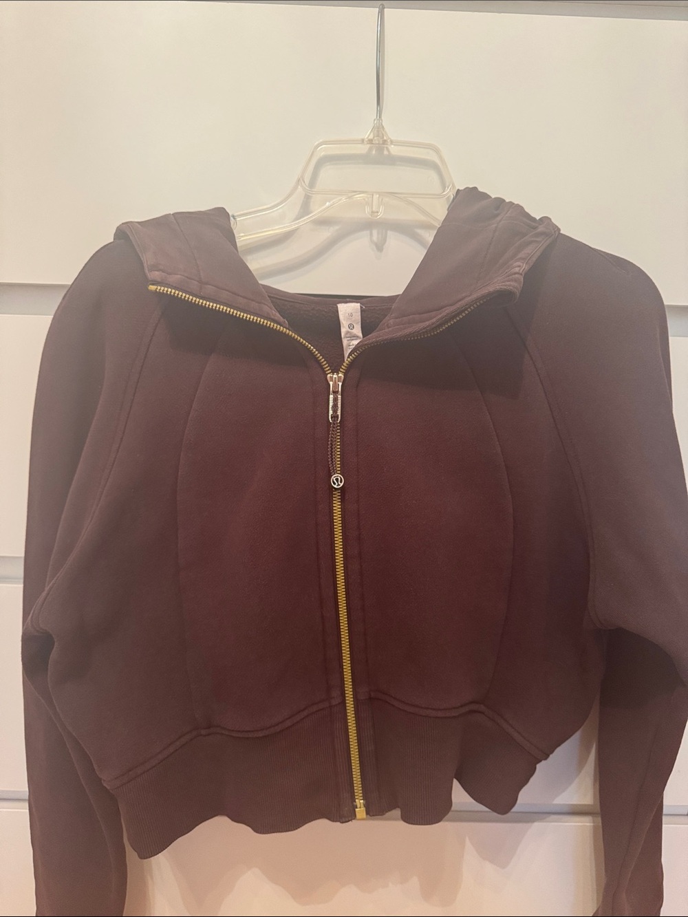 lululemon athletica Brown Hoodie with Gold Logo